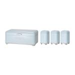 Kitchen Storage Containers Crown Series Metal Bread Bin Set For Tea Coffee And Bread Storage for sale