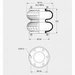160166H-2 Suspension Air Springs Max Dia. 175mm For Inflatable for sale