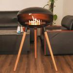 1.5L Free Standing Bio Ethanol Fireplace ISO9001 Cocoon Biofuel Fire