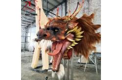 China Wall Mounted Animatronic Dragon Head 1.8m 12months Warranty supplier