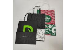 China weed Flower Paper Shopping Bag Flat Bottom Packaging Bag With Handle supplier