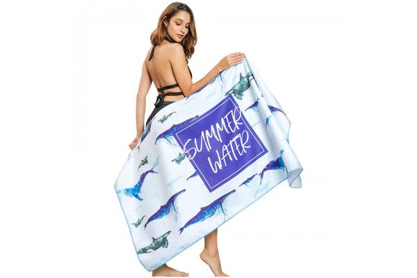 Lightweight Printed Beach Towel With Silk Screen Logo Stylish And Comfortable