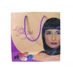 Custom Printed Sliver Fancy Paper Bags Cosmetic Packaging Bulk For Sale