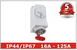 China 220V 380V Electrical Socket Outlets with Industrial Switch Interlock supplier