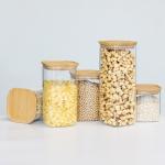 High Borosilicate Glass Coffee Jars Canister With Lids 1600ml
