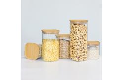 China High Borosilicate Glass Coffee Jars Canister With Lids 1600ml supplier