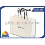 White Kraft Paper Custom Printed Paper Shopping Bags Wholesale with Twisted Paper Handle for sale