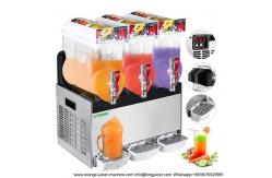 China 3 Bowls Ice Slush Machine , Frozen Margarita Machine With LED Light Cover supplier