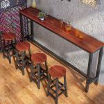 Vintage Brown High Chair Bar Table 1.6m Tall Stool Table For Coffee Shop for sale