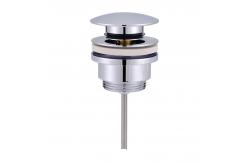 China Unslotted Bathroom Sink Drain Click Clack Chrome Bathroom Sink Pop Up Drain supplier