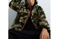 China Custom Men  Fuzzy Shearling Berber Fleece Camo Sherpa Hoodie supplier