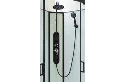 China Stylish Shower Room And Black Frame With Tray And Roof For Modern supplier