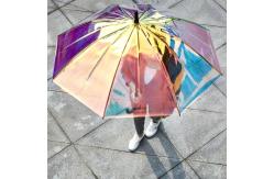 China Rainbow Color Anti UV Transparent Polyurethane Fabric supplier