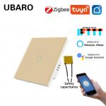 1Gang Tuya Smart Home Zigbee Light Switch Uk Standard EU Standard Zigbee Led Indicator Support Google Assistant Voice for sale