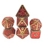 For Tabletop Gaming Metal Polyhedral Handmade 7 Piece Set Metal Dice for sale