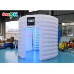 Custom Inflatable Photo Booth For Birthday Party Blow Up Led 360 Photo Booth Enclosure White Dome for sale