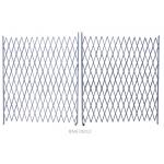 8’ High Durable Metal Accordion Gate , Grey / Black Expandable Security Gate for sale