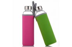 China 550ml Customized Borosilicate Glass Water Bottle With Neoprene Sleeve supplier