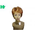 Natural Straight Short Synthetic Wigs / Non Lace Front Wigs Non - Remy Hair for sale