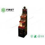 Waterproof Corrugated Floor Display Retail Books Cardboard Display Shelf for sale