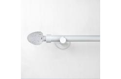 China 28MM Matte Stereoscopic Crystal Curtain Finial With Curtain Rod Set supplier