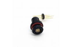 China 5pin Fischer Rear Mounted Right Angle Connector With PCB Contacts supplier