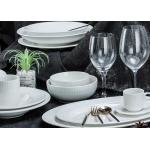 FDA Certificated 5 Inch Embossed White Porcelain Bowls