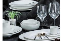 China FDA Certificated 5 Inch Embossed White Porcelain Bowls supplier