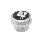 4 In 1 Desktop Power Grommet With 1 EU Plug 2 USB Ports 1 Network Socket For Office Home School Hotel for sale