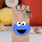 Metal Ring Attachment Transparent Acrylic Keychain Durable Cartoon Sesame Street Print for sale