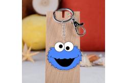 China Metal Ring Attachment Transparent Acrylic Keychain Durable Cartoon Sesame Street Print supplier