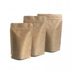 Brown Self Sealing Kraft Paper Dry Food Packaging Bags PLA Biodegradable for sale