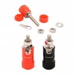Terminal Blocks JS-910B 4mm Amplifier Terminal Connector Binding Post Banana Plug Jack Mount Black Red for sale