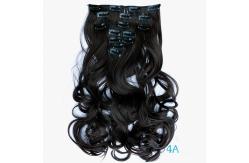 China Black Curly Synthetic Clip In Hair Extensions Human Hair Wefts supplier