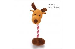 China Bite Resistant Plush Sounding Plush Dog Toys For Christmas 20x16cm supplier