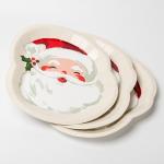 FDA Disposable Paper Plate Santa Claus Christmas Party Supplies Set Special Shape for sale