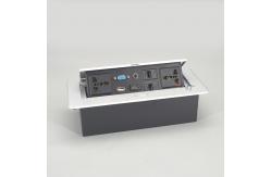 China Pop Up Table Mount Hidden Desktop Power Socket Zinc Alloy supplier