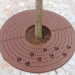 Urban Accessories Outdoor Street Corten Steel Tree Grating Sidewalk Laser Cutting Steel Tree Grill for sale