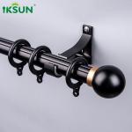 28mm Spherical Single Curtain Rod Set Aluminium Alloy 6063 Material for sale