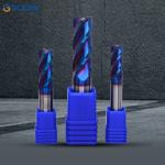 Carbide Square End Mill With 30 Degrees Helix Angle And Carbide Cutting Edge Material for sale