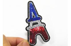 China Fashion Design Sequin Embroidery Patches Felt Fabric Background supplier