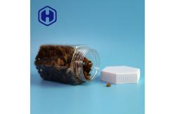 China Hexagonal 23oz 680ml Leak Proof Plastic Jar With Screw Lids supplier