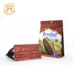 Printed WaterProof Reusable Flat Bottom snack food packaging bags With Zipper for sale