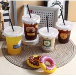 Eco - Friendly 16oz Disposable Bubble Tea Cups Clear Plastic Cups