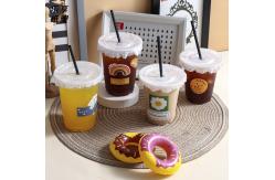 China Eco - Friendly 16oz Disposable Bubble Tea Cups Clear Plastic Cups supplier