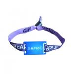 Adjustable Custom NFC Wristband Fabric Woven RFID Smart Wristband For Events