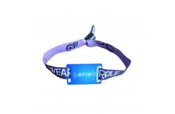 China Adjustable Custom NFC Wristband Fabric Woven RFID Smart Wristband For Events supplier