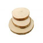 Diy Painting Pine Round Wood Piece Handmade Small Wooden Block for sale