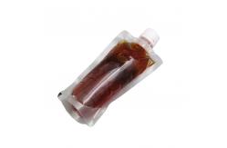 China Plastic Clear 8.4oz Liquid Spout Bag For Juice 60-200micron Thickness supplier