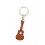 Vintage Style Walnut Wood Guitar Keychain Engraved - Durable And Stylish for sale